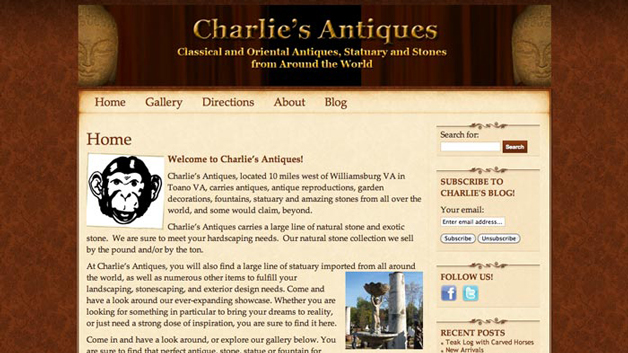 Charlies-Antiques-website-design